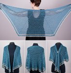 (image for) Half-Hexagon Shawl crochet pattern