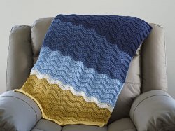 (image for) Turtle Beach Blanket (Classic Blue Version) afghan crochet pattern