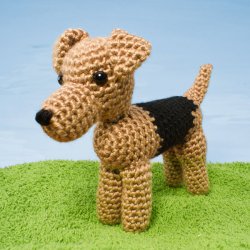 (image for) AmiDogs Airedale Terrier amigurumi crochet pattern