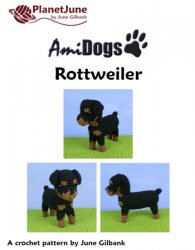 (image for) AmiDogs Rottweiler amigurumi crochet pattern