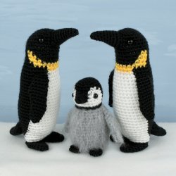 (image for) Emperor Penguin Family amigurumi crochet patterns (adult & baby)