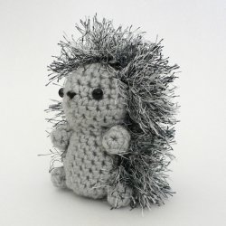 (image for) Mini Fuzzies Woodland Creatures: three amigurumi crochet patterns: Squirrel, Hedgehog, Mole