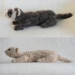 (image for) Fuzzy Ferret amigurumi crochet pattern