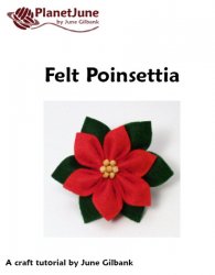 (image for) Felt Poinsettia DONATIONWARE craft tutorial