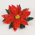 (image for) Beaded Poinsettia DONATIONWARE craft tutorial