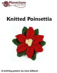 Knitted Poinsettia DONATIONWARE knitting pattern