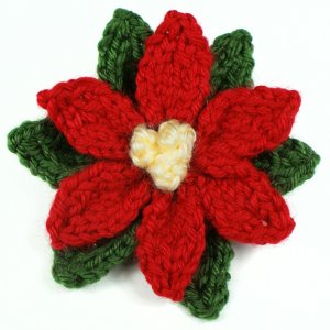 (image for) Knitted Poinsettia DONATIONWARE knitting pattern
