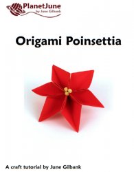 (image for) Origami Poinsettia DONATIONWARE craft tutorial