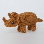 (image for) Triceratops - amigurumi dinosaur crochet pattern