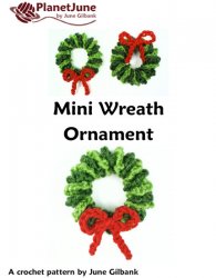 (image for) Mini Wreath Ornament DONATIONWARE crochet pattern