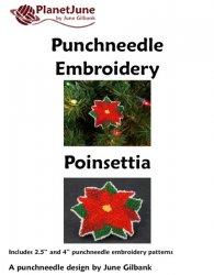 (image for) Poinsettia DONATIONWARE punchneedle embroidery pattern