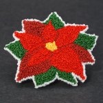 (image for) Poinsettia DONATIONWARE punchneedle embroidery pattern