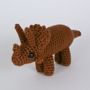 (image for) Pentaceratops amigurumi dinosaur EXPANSION PACK crochet pattern