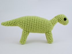 (image for) Iguanodon amigurumi dinosaur EXPANSION PACK crochet pattern