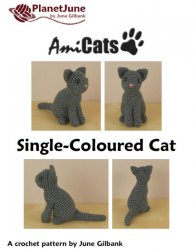 (image for) AmiCats Single-Coloured Cat amigurumi crochet pattern