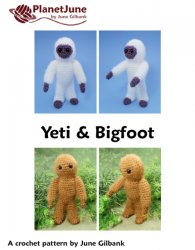 (image for) Yeti and Bigfoot - amigurumi crochet pattern