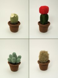 (image for) Cactus Collection 1: FOUR realistic crochet patterns