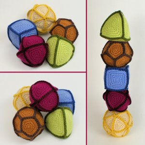 (image for) Polyhedral Balls: FIVE geometric crochet patterns