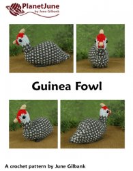 (image for) Guinea Fowl amigurumi bird crochet pattern