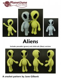 (image for) Aliens amigurumi crochet pattern