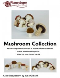 (image for) Mushroom Collection: SIX realistic crochet patterns