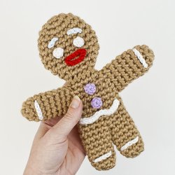 (image for) Gingerbread Man amigurumi crochet pattern