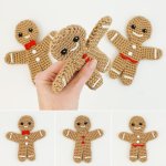 (image for) Gingerbread Man amigurumi crochet pattern