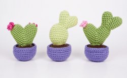 (image for) Heart Cactus Collection: FIVE crochet patterns