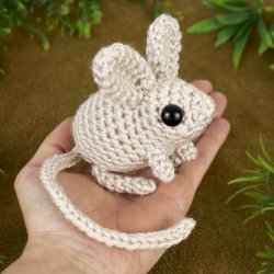 (image for) Mini Mammals: three amigurumi crochet patterns: Sengi, Jerboa, Mouse