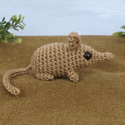 (image for) Mini Mammals: three amigurumi crochet patterns: Sengi, Jerboa, Mouse