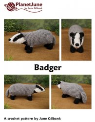 (image for) Badger amigurumi crochet pattern