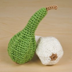 (image for) Ornamental Gourds Set 1: THREE realistic crochet patterns