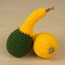 (image for) Ornamental Gourds Set 2: THREE realistic crochet patterns