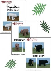 (image for) Black, Brown & Polar Bears: THREE amigurumi crochet patterns