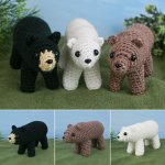 (image for) Black, Brown & Polar Bears: THREE amigurumi crochet patterns