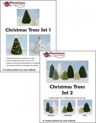 (image for) Christmas Trees Sets 1 and 2 crochet patterns