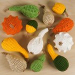 (image for) Ornamental Gourds Sets 1 & 2: SIX realistic crochet patterns