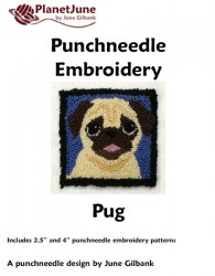 (image for) Punchneedle Embroidery Pattern: Pug