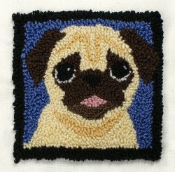 (image for) Punchneedle Embroidery Pattern: Pug