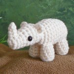 (image for) AfricAmi Rhinoceros amigurumi crochet pattern