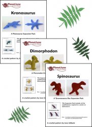 (image for) Dinosaurs Sets 2 & 2X - SIX amigurumi crochet patterns