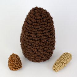 (image for) Pine Cone Collection & Giant Pine Cone - SEVEN crochet patterns