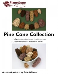 (image for) Pine Cone Collection & Giant Pine Cone - SEVEN crochet patterns