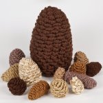 (image for) Pine Cone Collection & Giant Pine Cone - SEVEN crochet patterns