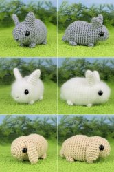 (image for) Baby Bunnies 1 & 2 - SIX amigurumi bunny crochet patterns