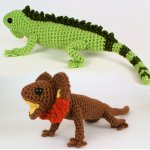 (image for) Iguana & Frilled Lizard - TWO amigurumi crochet patterns