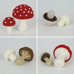 (image for) Mushroom Collection & Variations crochet patterns