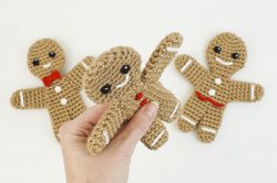 (image for) Gingerbread Family - TWO amigurumi crochet patterns