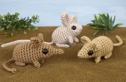(image for) Mini Mammals 1 & 2 - SIX amigurumi crochet patterns