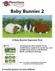 (image for) Baby Bunnies 1 & 2 and Pika - SEVEN amigurumi crochet patterns